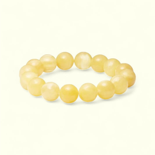 Soi - Chunky Gul Jade Armbånd