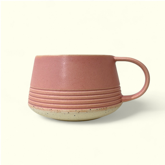 AVNBY KERAMIK - Lyserød Rillet Kop