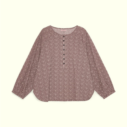 Habiba - Autumn Leaf Blouse Burgundy
