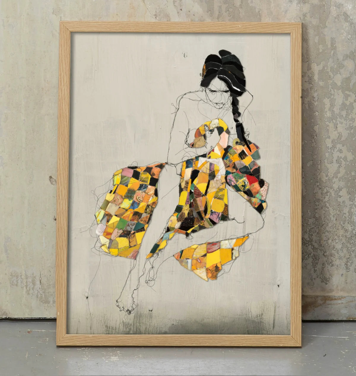 Madstitch illustrationer - Melankolsk kvinde