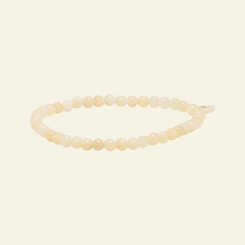 Soi - Petite Gul Jade Armbånd 4 mm