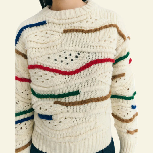 Thinking MU - Multicolor Macrame Candela Sweater
