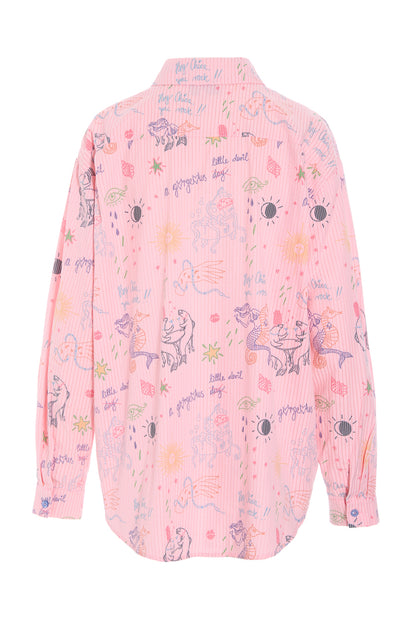 HunKøn - Zoe Shirt Pink Sea Creatures