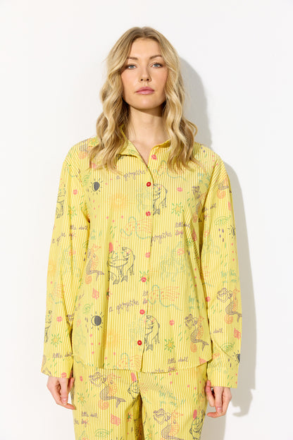 HunKøn - Zoe Shirt Yellow Sea Creatures