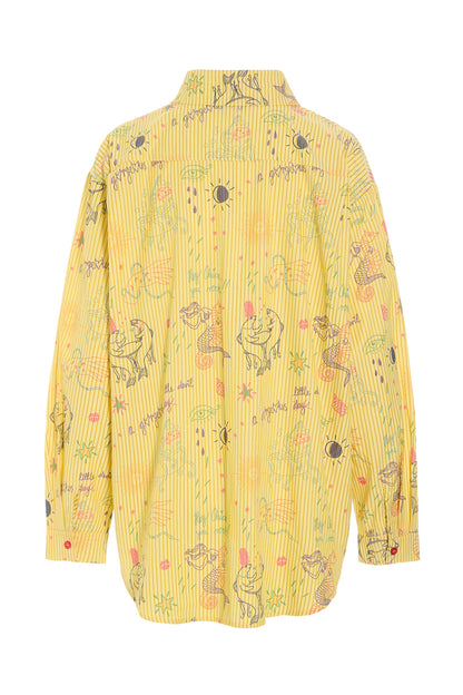 HunKøn - Zoe Shirt Yellow Sea Creatures
