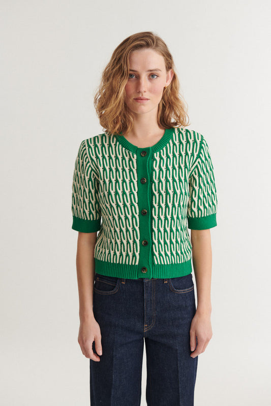 Basic Apparel - Minie Cardigan Green