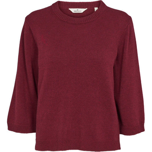 Basic Apparel - Cady 3/4 Sleeve Bordeaux Truffle