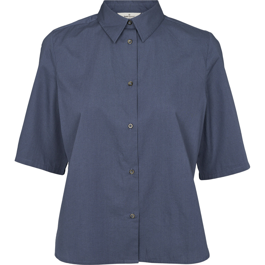 Basic Apparel - Silje SS Shirt Vintage Indigo