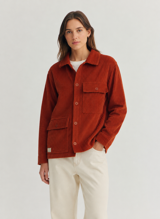 Thinking MU - Brown Corduroy Gabin Jakke