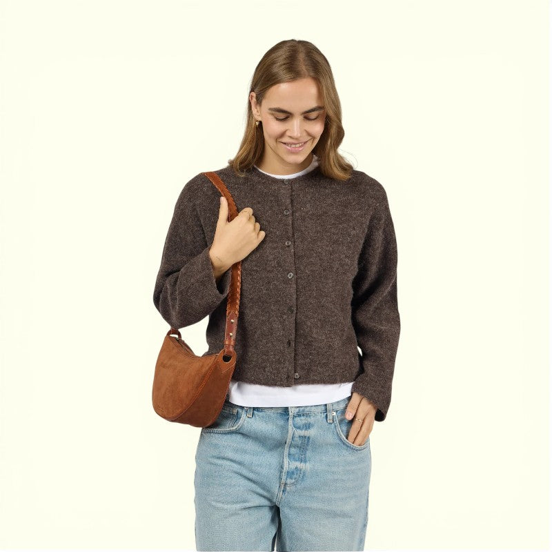 O MY BAG - Leo Midi Crossbody Strap Cognac