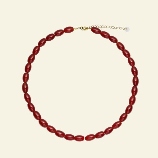 Soi - Noelle Red Jade Halskæde