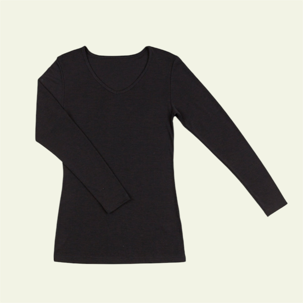 Joha - Bluse m/V hals sort