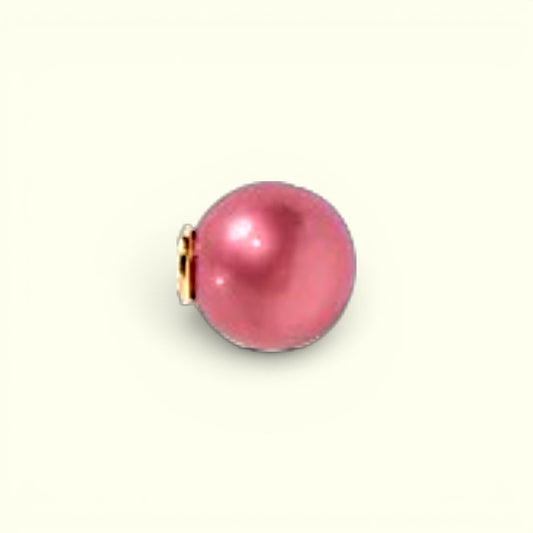 AE Studio - Perlelås Rasberry Red guld