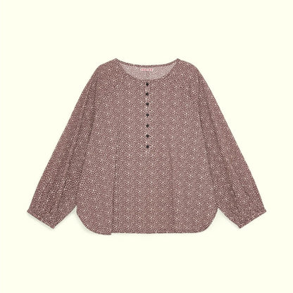 Habiba - Autumn Leaf Blouse Burgundy