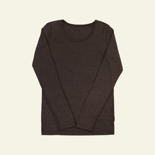 Joha - Blouse w/long sleeves Mørkebrun
