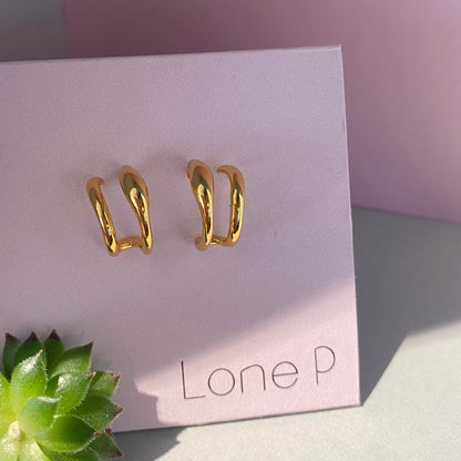 Lone P - Double Hoop øreringe