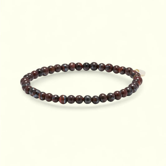 Soi - Red Tiger Eye Armbånd 4 mm