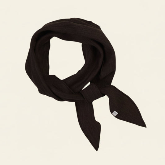 Joha - Scarf, double layer Mørkebrun