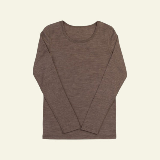 Joha - Blouse w/long sleeves Brun