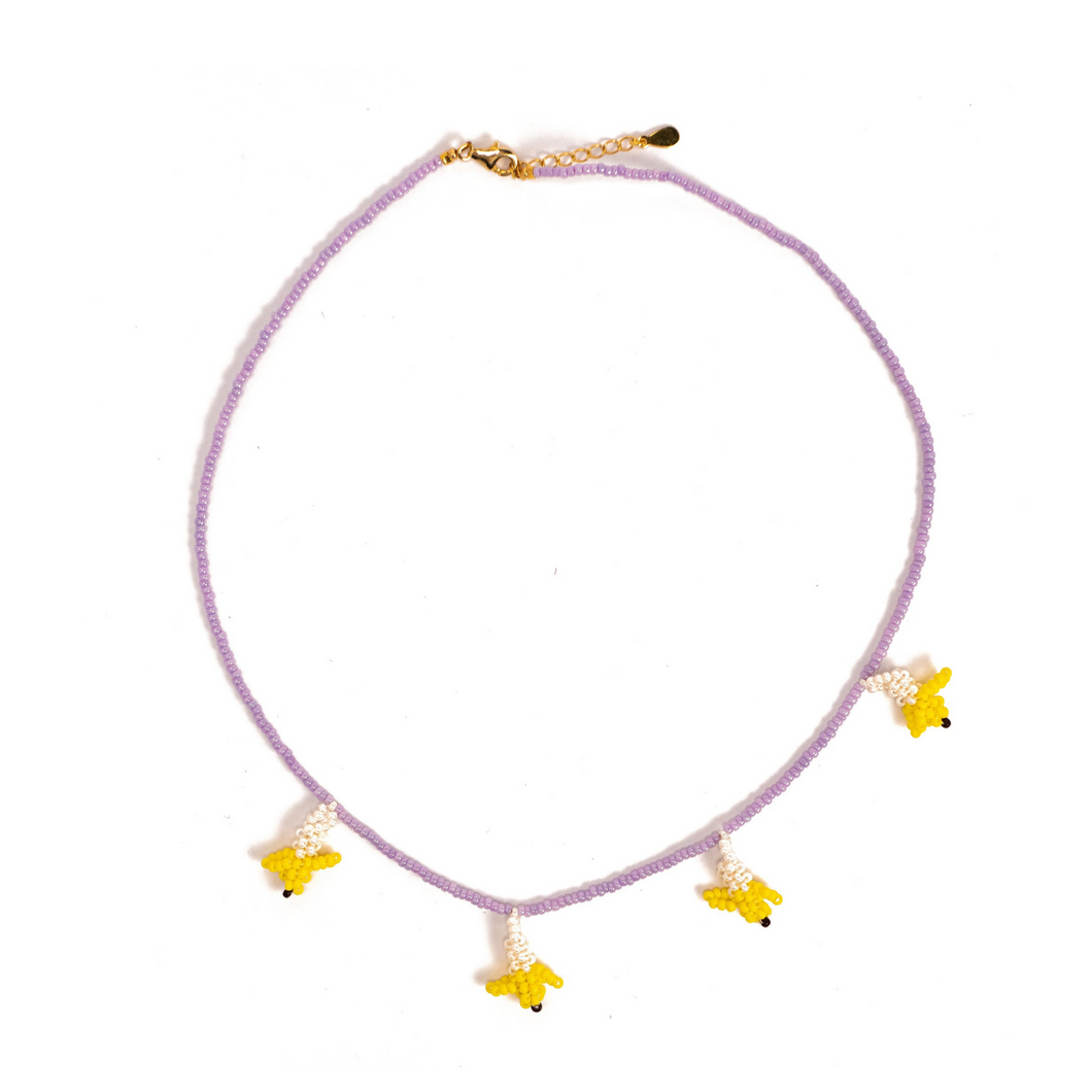 LULO jewelry - Purple Banana Necklace