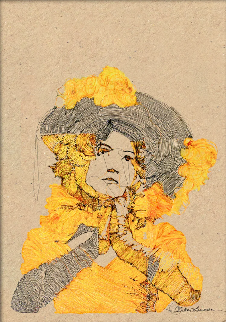 Madstitch Illustrationer - Boheme Woman In Yellow